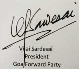 Pramod Sawant's signature