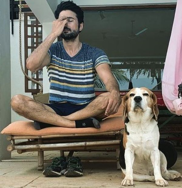 Rajeev Khandelwal with his dog