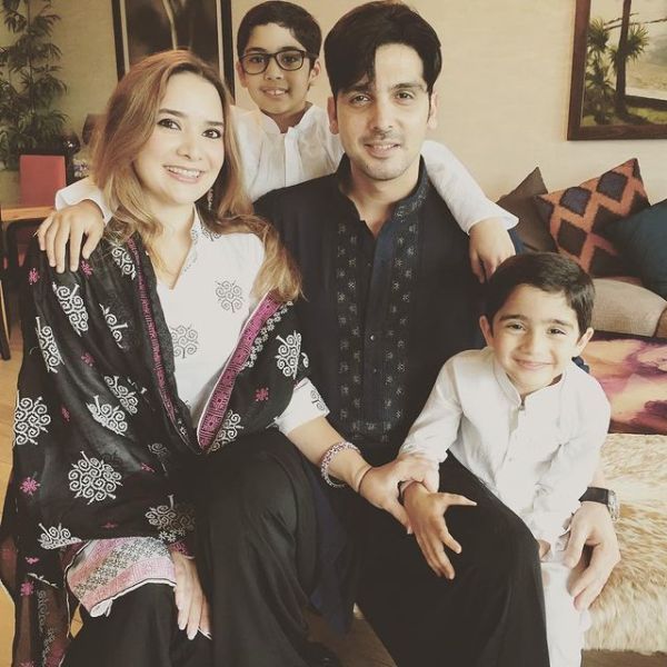 Zayed Khan with his wife and sons