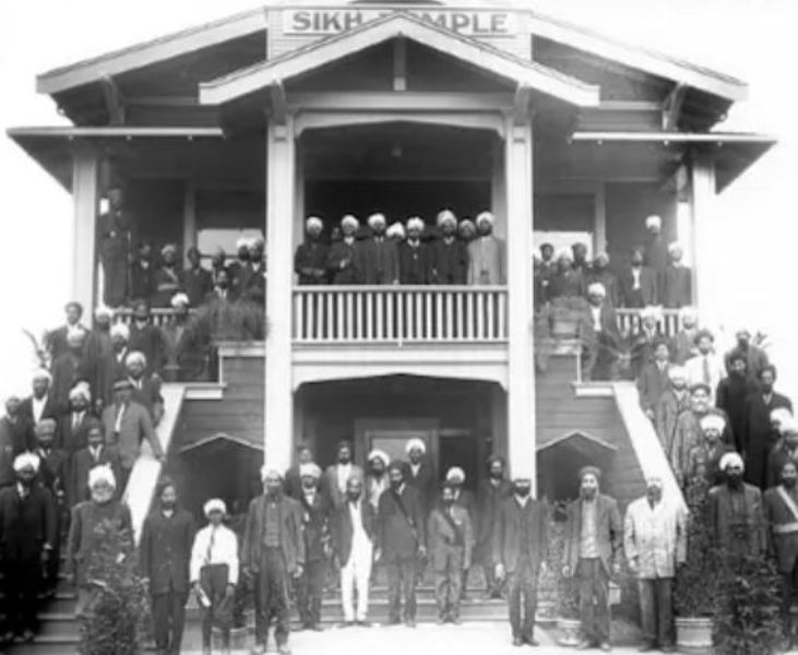 Ghadar Party Members at the Stockton Gurdwara in California in 1916