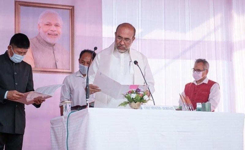 N. Biren Singh Takes Oath as the 13th Chief Minister of Manipur