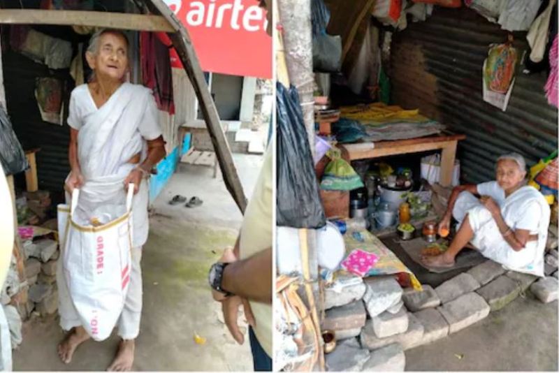 The grandniece of freedom fighter Prafulla Chandra Chaki lives in a roadside shanty made of tin and plastic sheets