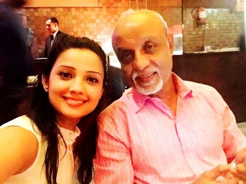 Adaa Khan with her father