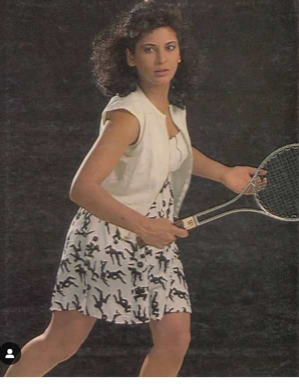 Archana Singh playing Badminton during her school days