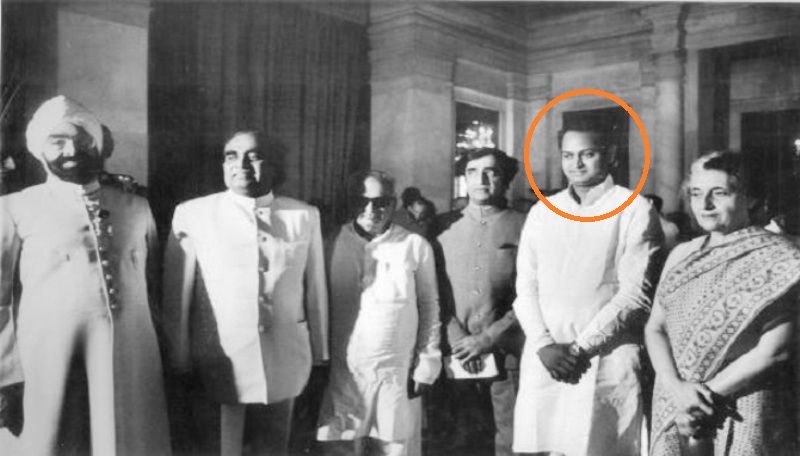 Ashok Gehlot with Indira Gandhi