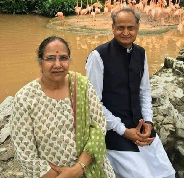 Ashok Gehlot with his wife