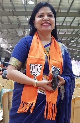 Sulakshana Sawant during a BJP rally