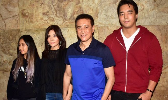 Danny Denzongpa with wife and children