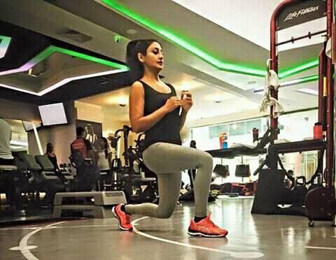 Rimi Sen doing a gym