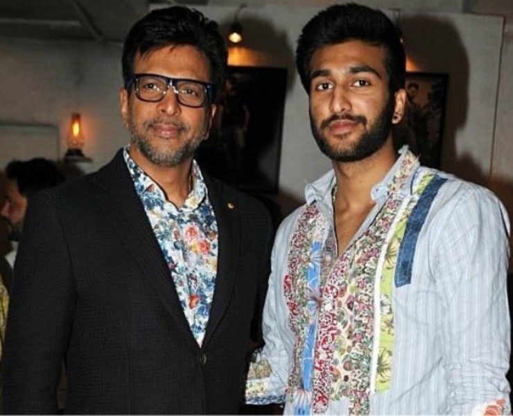 Javed Jaffrey with his elder son Mizaan Jaffrey