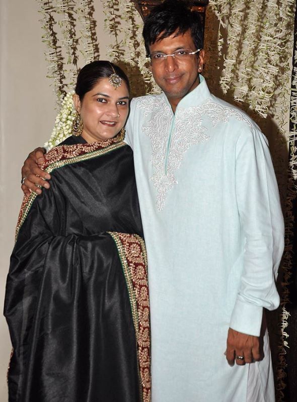 Javed Jaffrey with his wife Habiba Jaffrey
