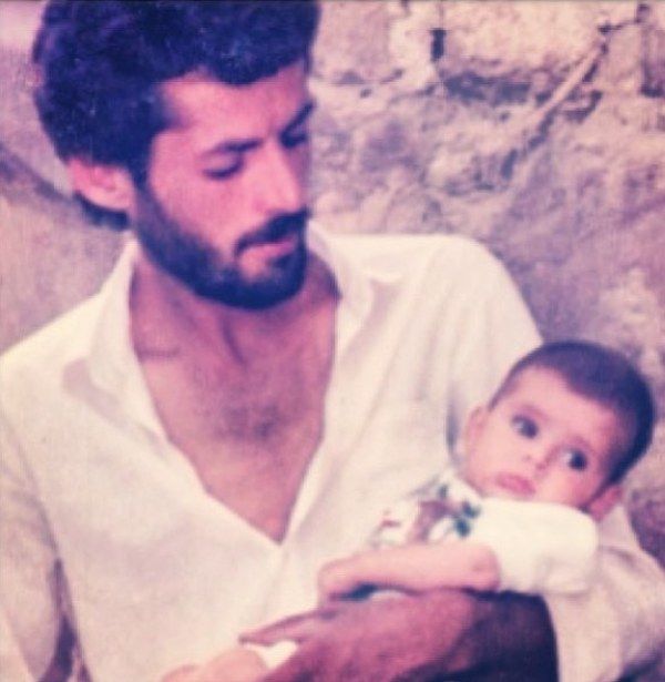 Mandana Karimi with her father
