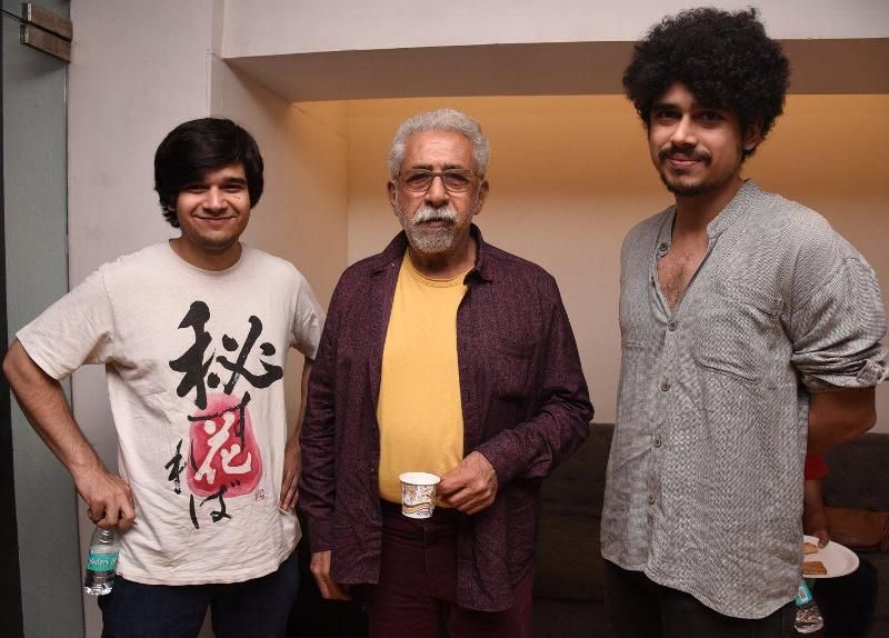 Naseeruddin Shah with his sons