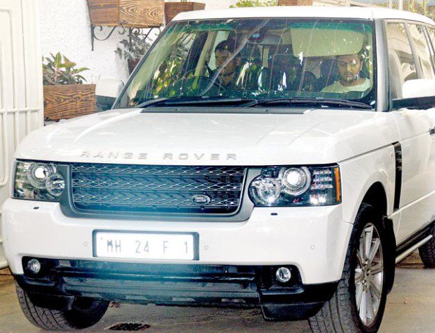 Riteish Deshmukh in his Range Rover car