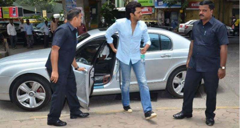 Riteish Deshmukh with his Bentley Flying Spur car
