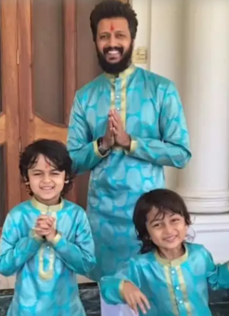 Riteish Deshmukh with his sons
