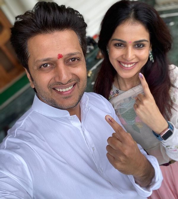 Riteish Deshmukh with his wife