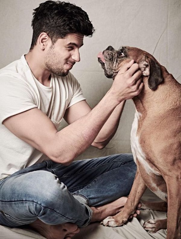 Sidharth Malhotra with his pet dog