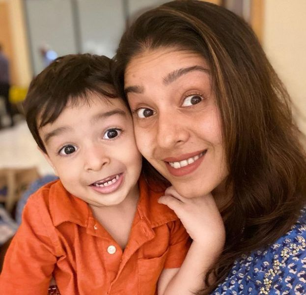 Sunidhi Chauhan with her son