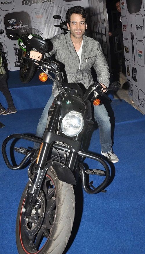 Tusshar Kapoor riding Bike