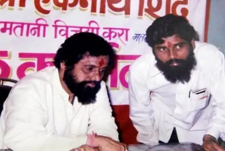 Eknath Shinde with Anand Dighe