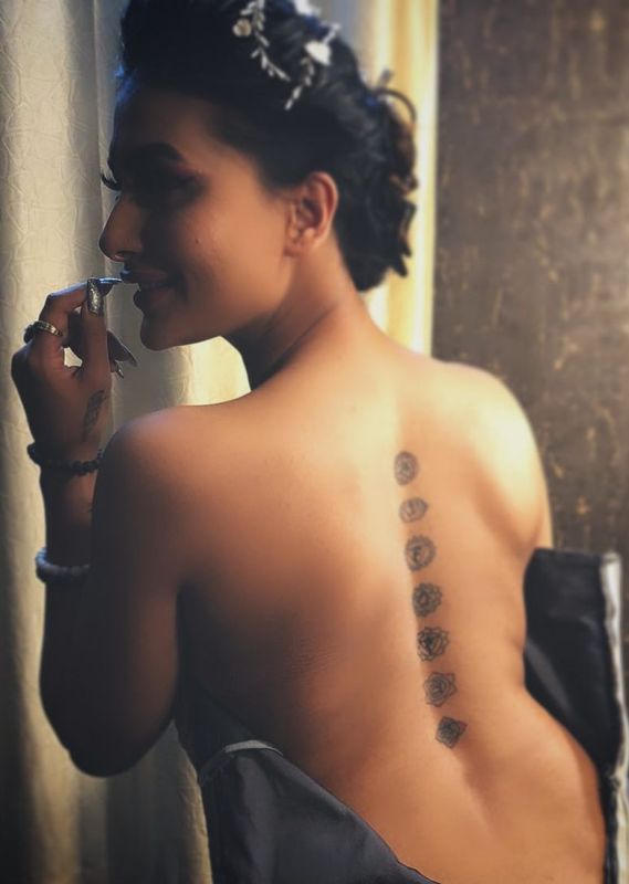 Pavitra Punia's Tattoo on Back