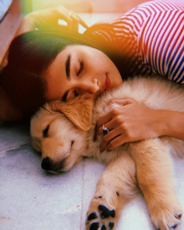 Pooja Hegde with her pet dog