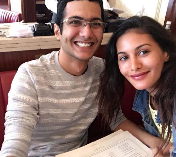 Amyra Dastur with her brother