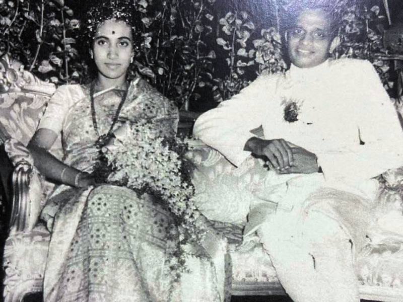 An old picture of Margaret Alva with her husband, Niranjan Thomas Alva