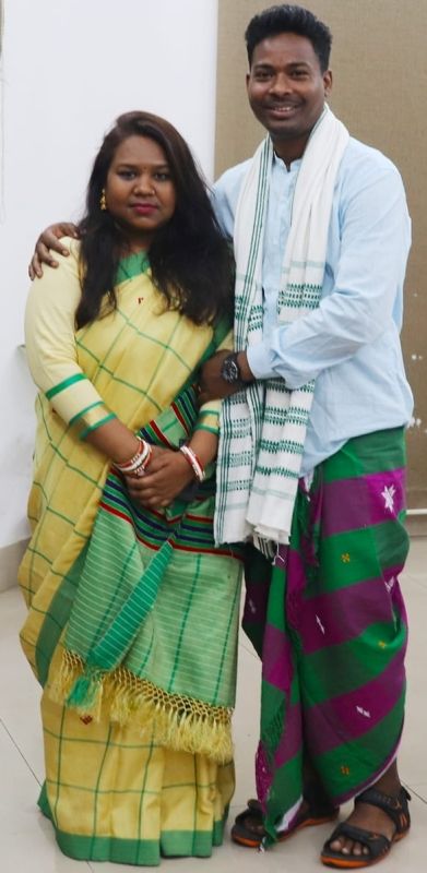 Itishree Murmu with her husband