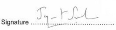 Jayant Sinha's signature