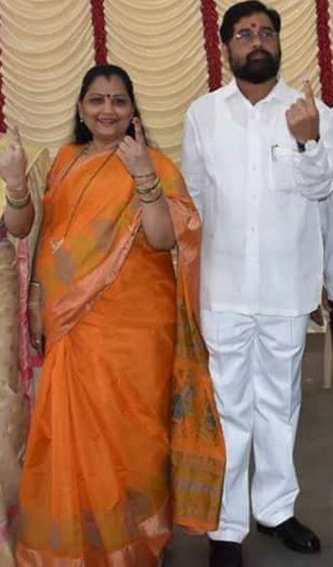 Lata Shinde with Eknath Shinde
