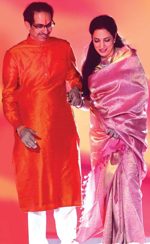 Rashmi Thackeray with Uddhav Thackeray