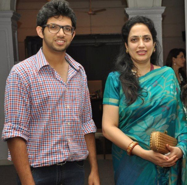 Rashmi Thackeray with her son Aditya
