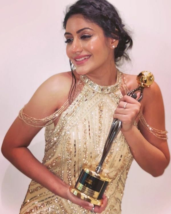 Surbhi Chandna with the Gold Award