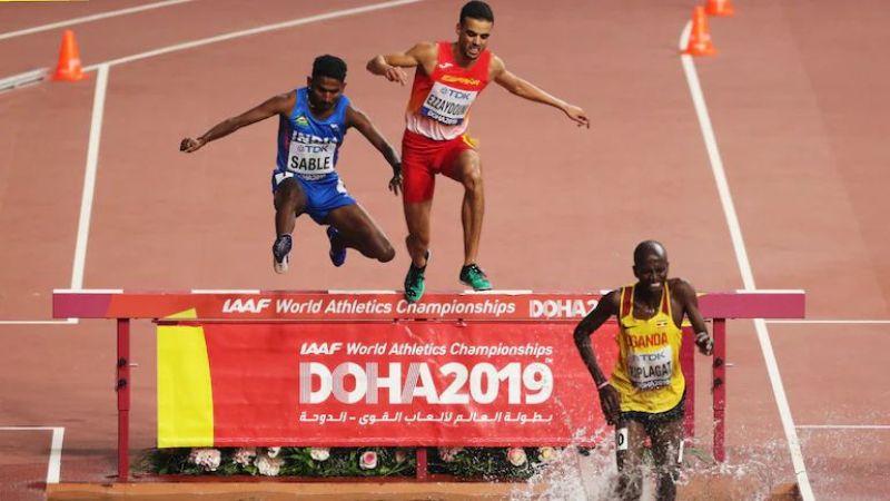 Avinash Sable at the IAAF World Championship 2019 in Doha