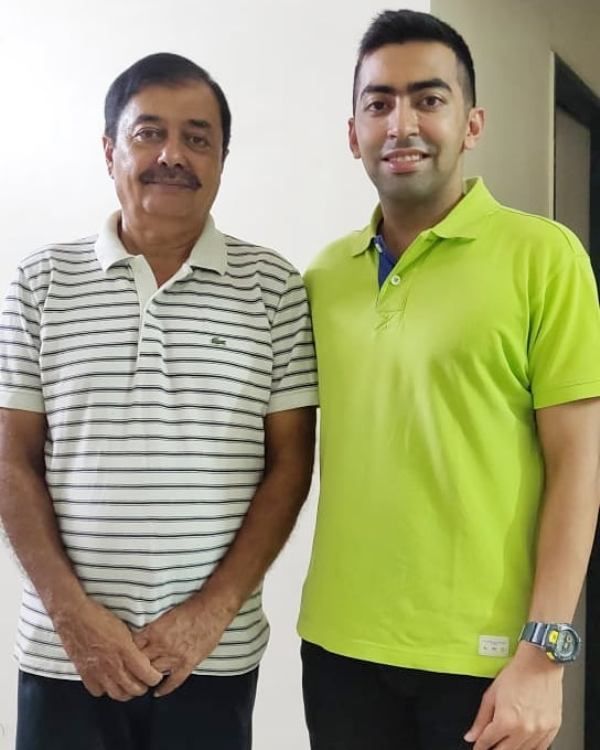 Harmeet Desai with his father