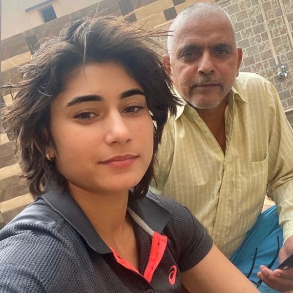 Pooja Gehlot with her father