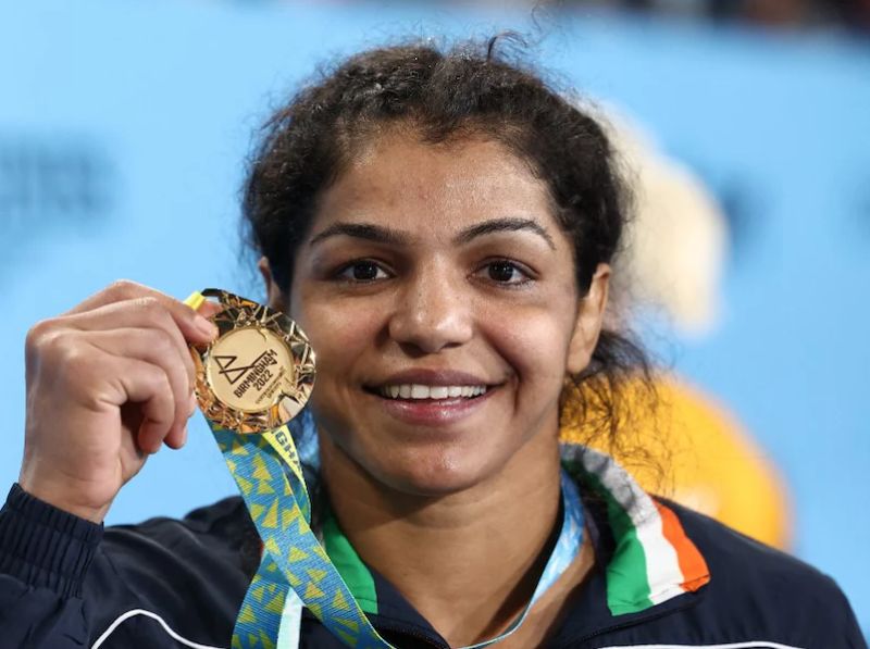 Sakshi Malik won gold in women's freestyle 62 kg category at the 2022 Birmingham Commonwealth Games
