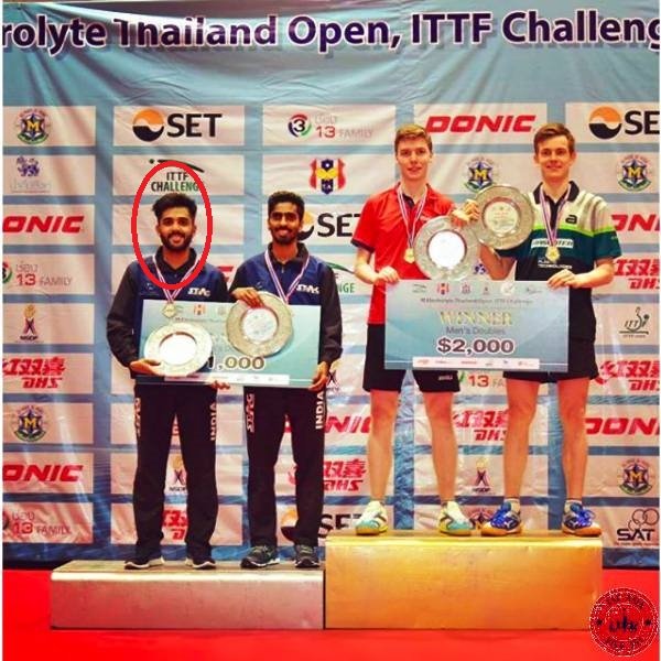 Sanil Shetty after clinching a silver medal at the 2018 Thailand Open