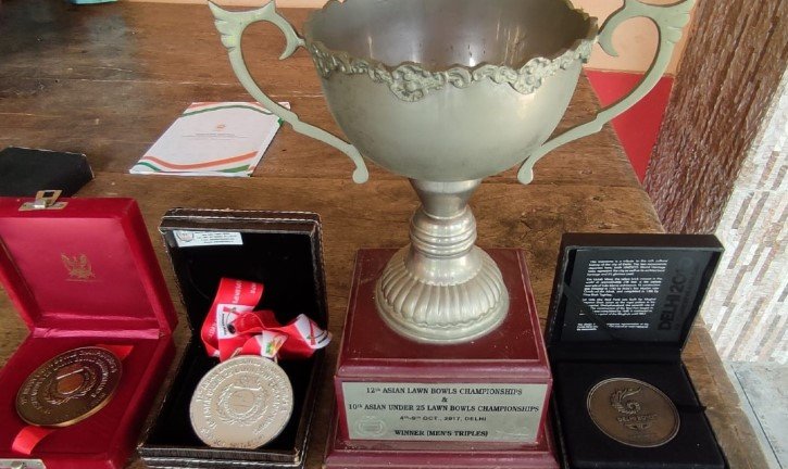 The medals and trophies won by Chandan Kumar Singh