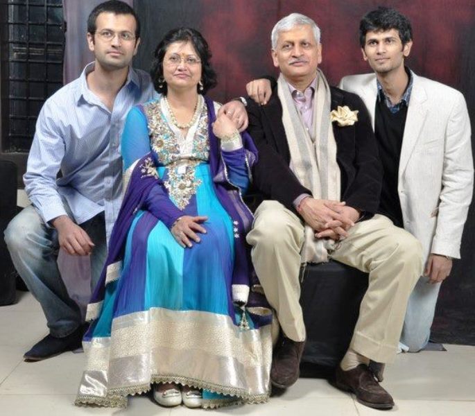 U. U. Lalit with his wife, Amita Lalit, and sons, Shreeyash Lalit and Harshad Lalit
