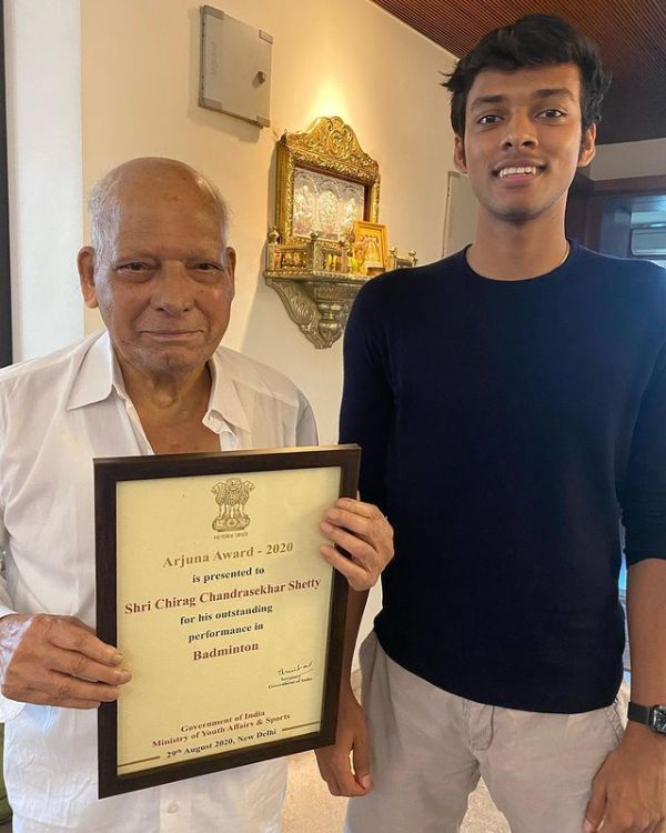 Chirag Shetty with his grandfather