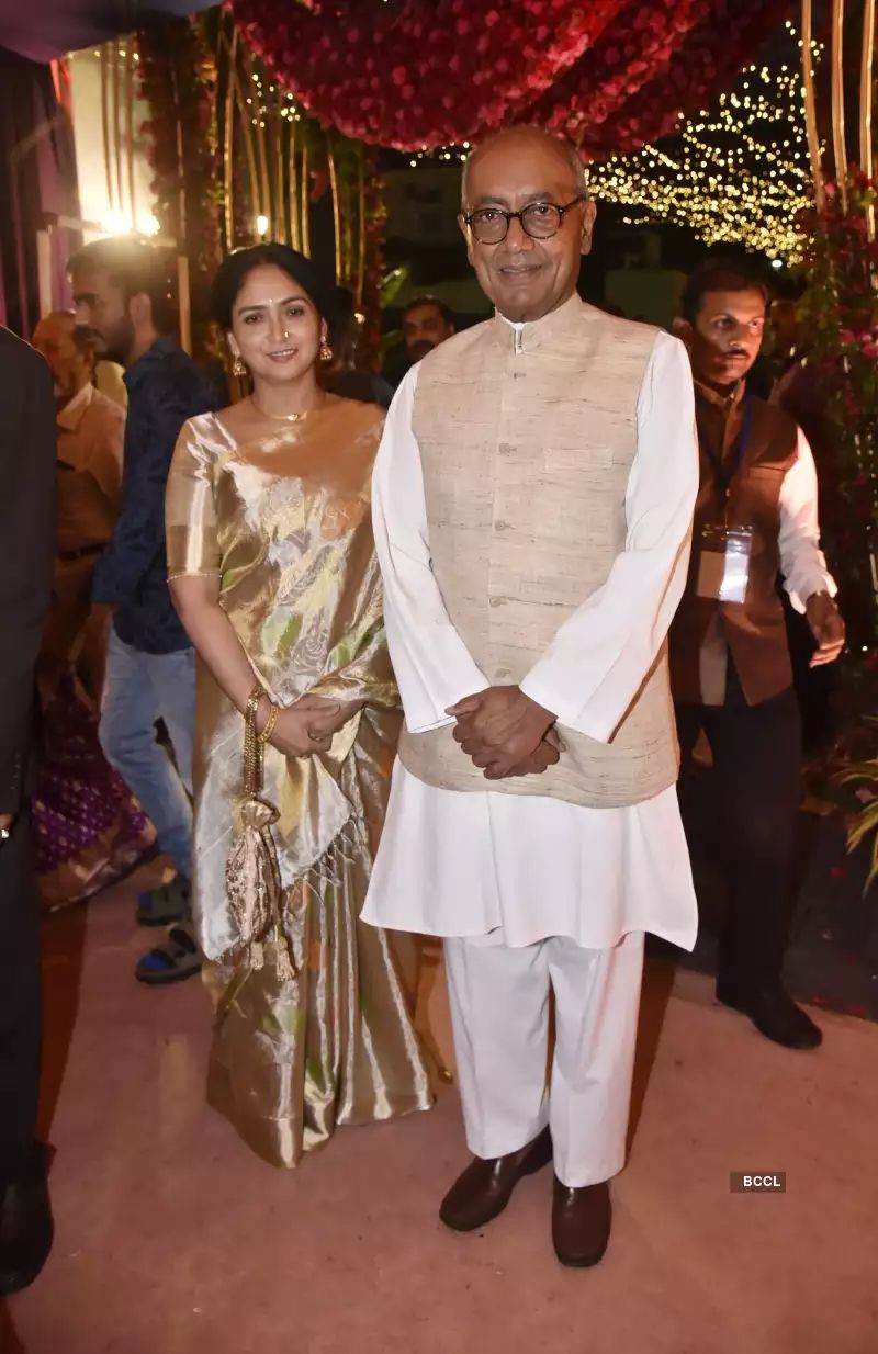 Digvijaya Singh with his wife
