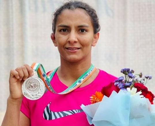 Geeta Phoga with Silver Medal in 2021
