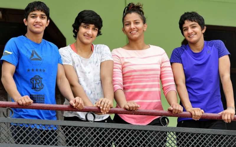 Geeta Phogat with her sisters