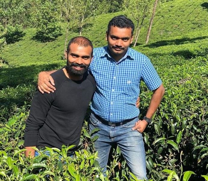 P. R. Sreejesh with his brother