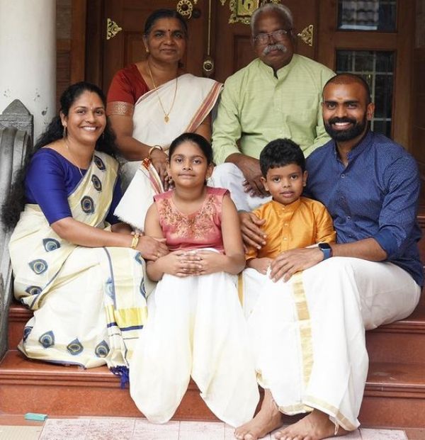 P. R. Sreejesh with his familys