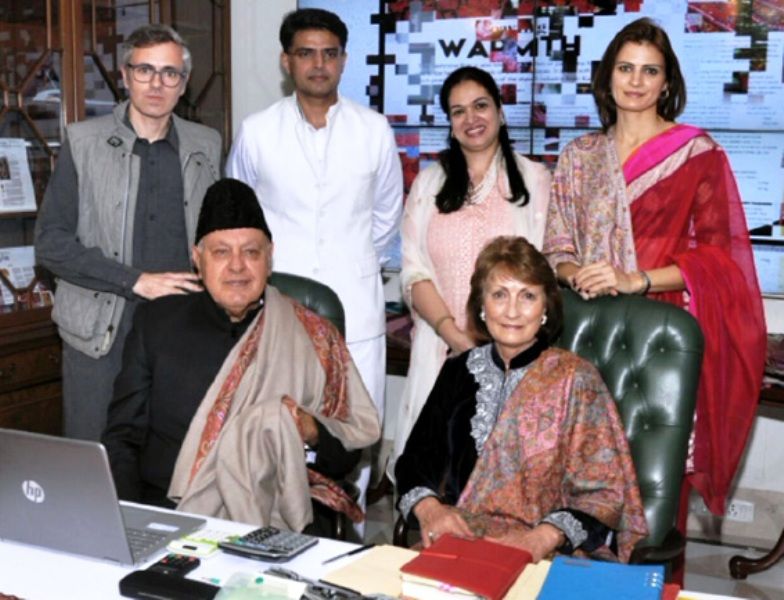 Sachin Pilot with his wife (standing extreme Right) and in laws