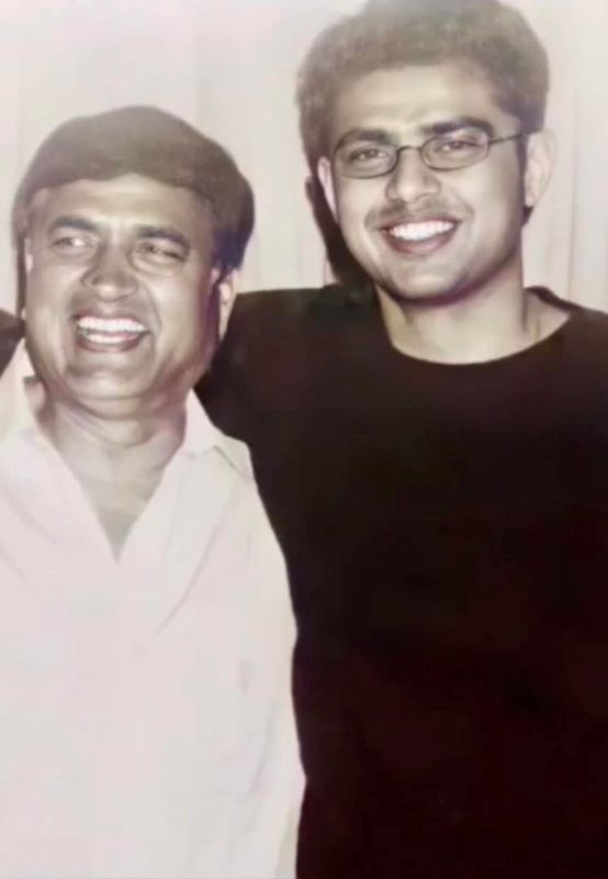Sachin Pilot with his father